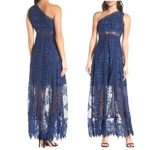 FOXIEDOX Juliet Lace One Shoulder Maxi Dress BNWT
